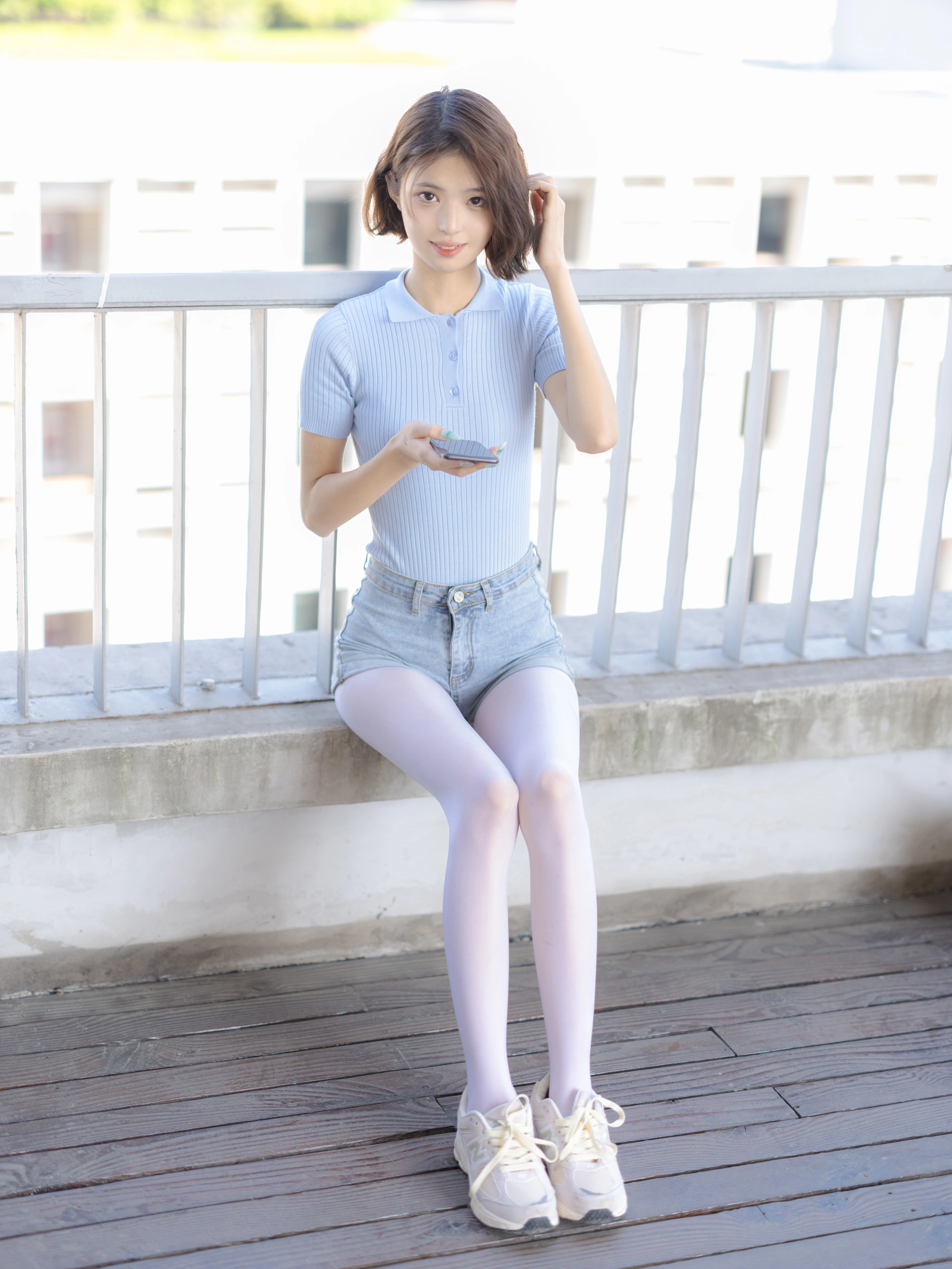 森萝财团写真 – 媛媛 试拍 15D超薄白丝插图7